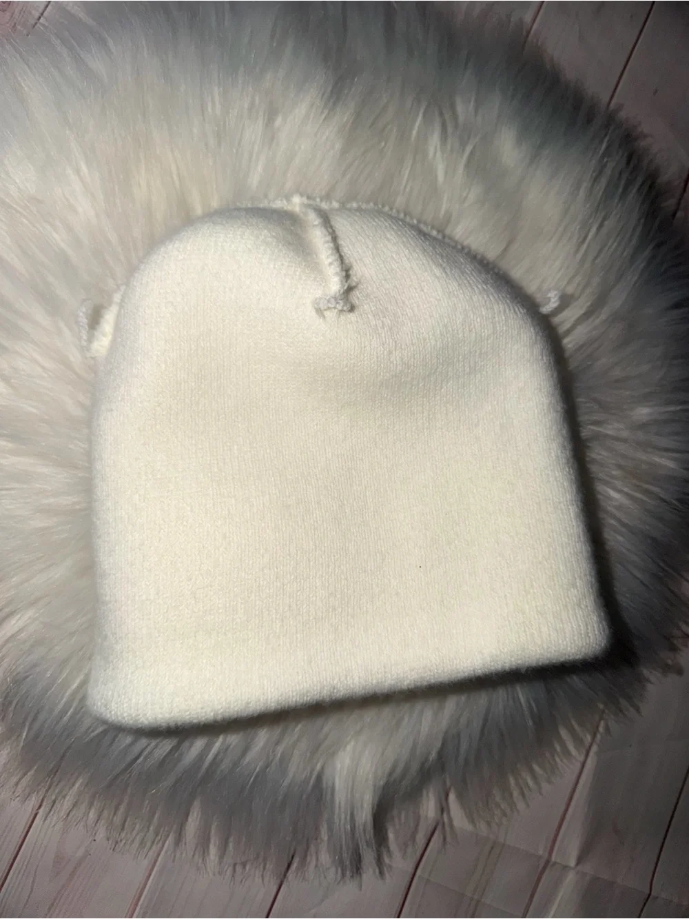 Carhartt Kids Cream Fold-Up Cuff Beanie with Gold Logo